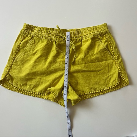 Loft Yellow Summer Drawstring Shorts with Hem Detail - small - Picture 4 of 12